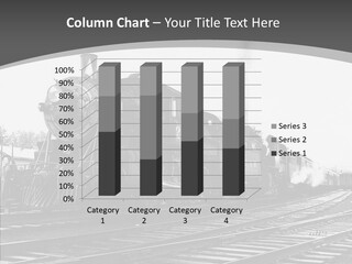 Old Locomotive Black White Background PowerPoint Template