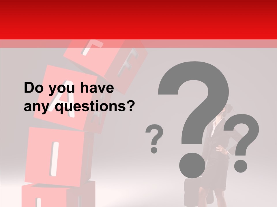 Failed Lose White PowerPoint Template