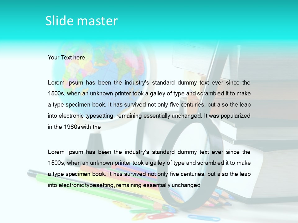 Magnifying Glass Teach Space PowerPoint Template