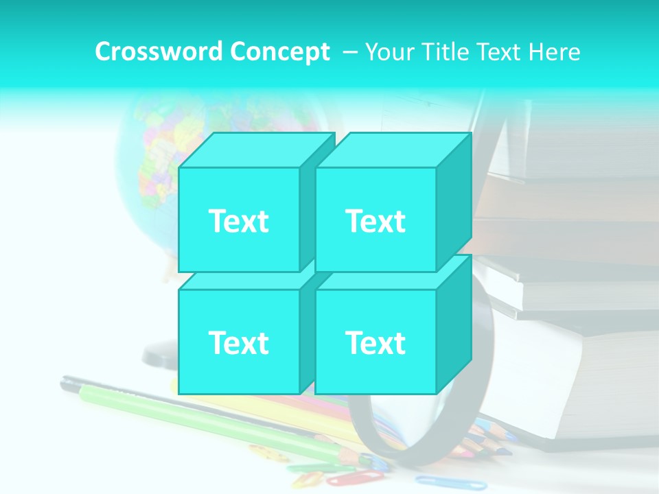 Magnifying Glass Teach Space PowerPoint Template