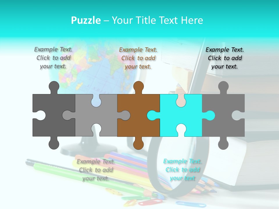 Magnifying Glass Teach Space PowerPoint Template