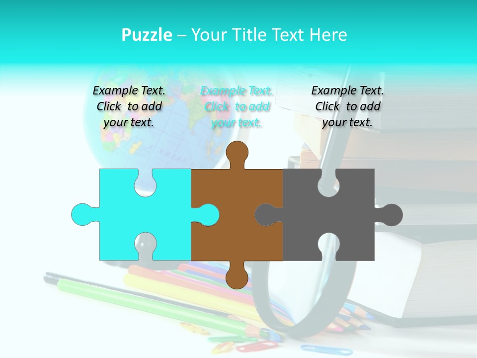 Magnifying Glass Teach Space PowerPoint Template