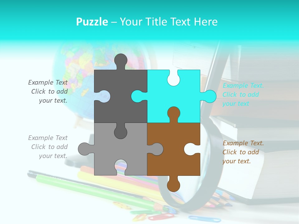 Magnifying Glass Teach Space PowerPoint Template