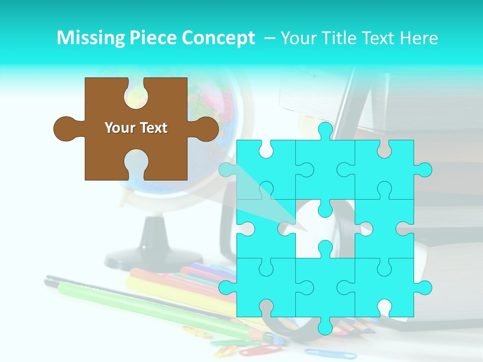 Magnifying Glass Teach Space PowerPoint Template