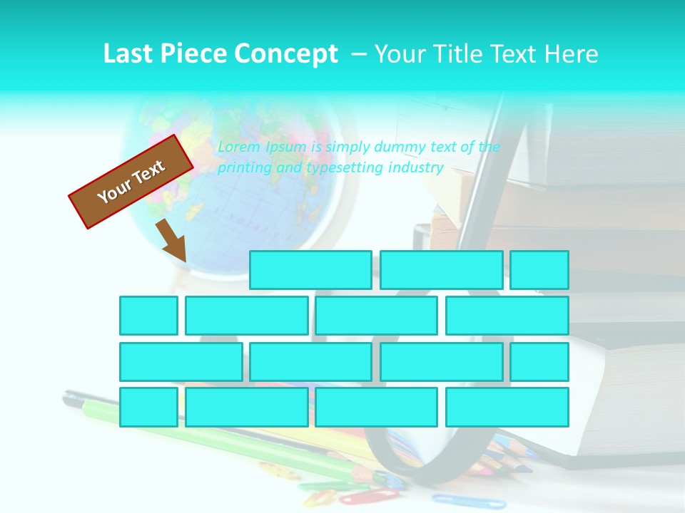 Magnifying Glass Teach Space PowerPoint Template