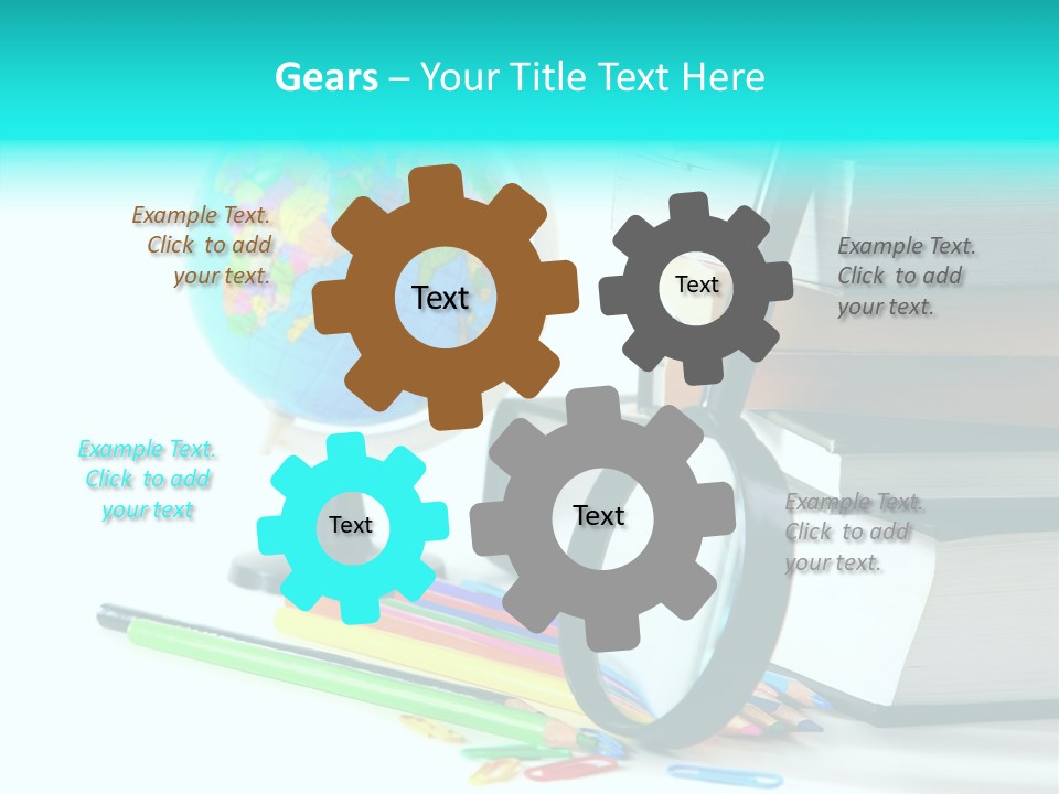 Magnifying Glass Teach Space PowerPoint Template