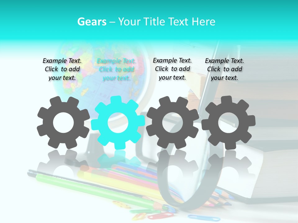 Magnifying Glass Teach Space PowerPoint Template