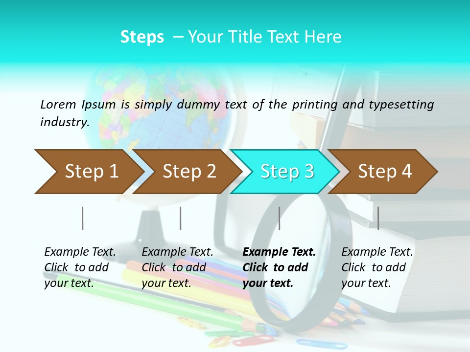 Magnifying Glass Teach Space PowerPoint Template