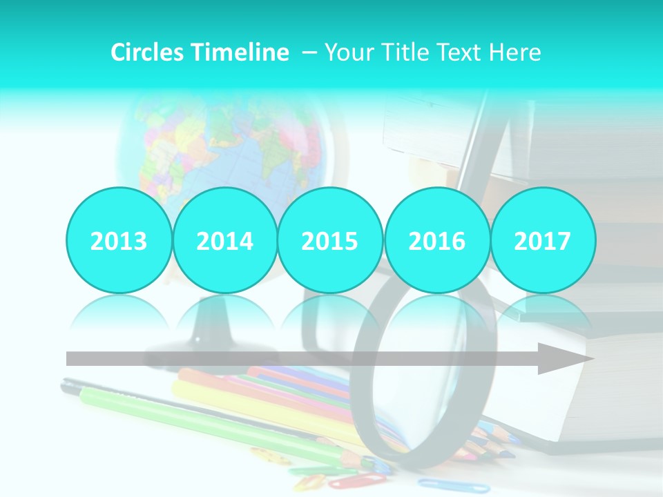 Magnifying Glass Teach Space PowerPoint Template