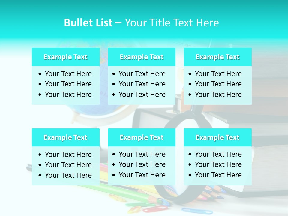 Magnifying Glass Teach Space PowerPoint Template