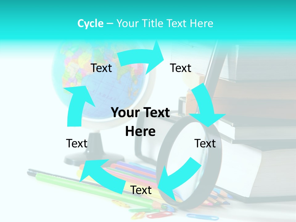 Magnifying Glass Teach Space PowerPoint Template