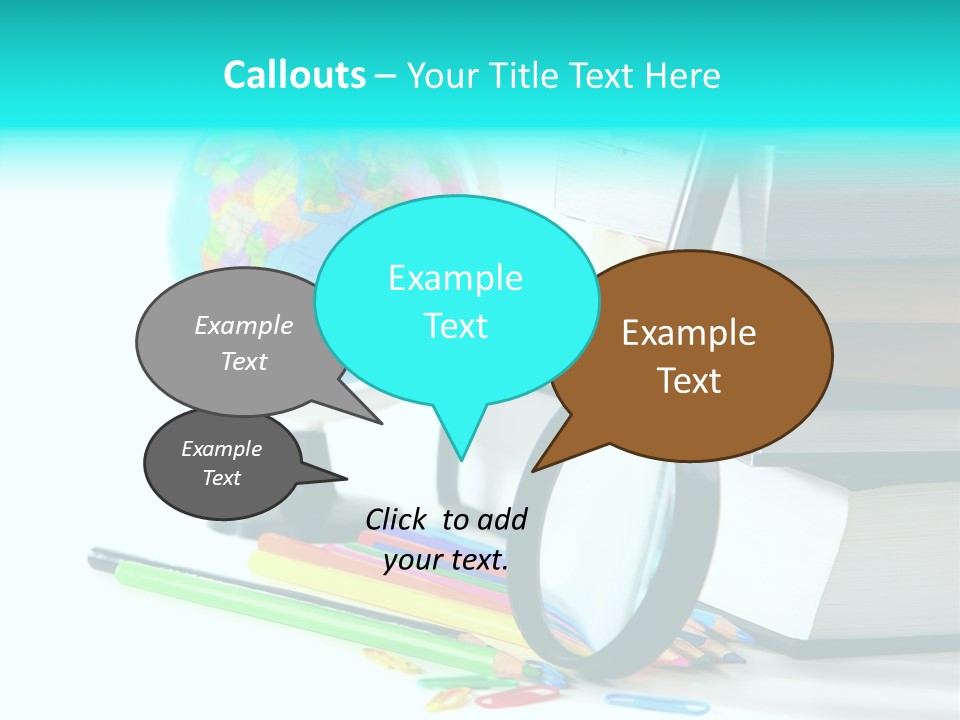 Magnifying Glass Teach Space PowerPoint Template