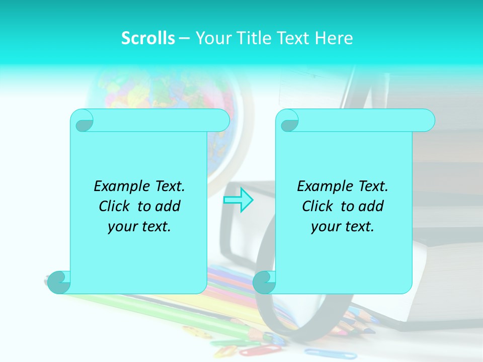 Magnifying Glass Teach Space PowerPoint Template