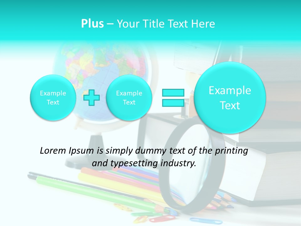 Magnifying Glass Teach Space PowerPoint Template