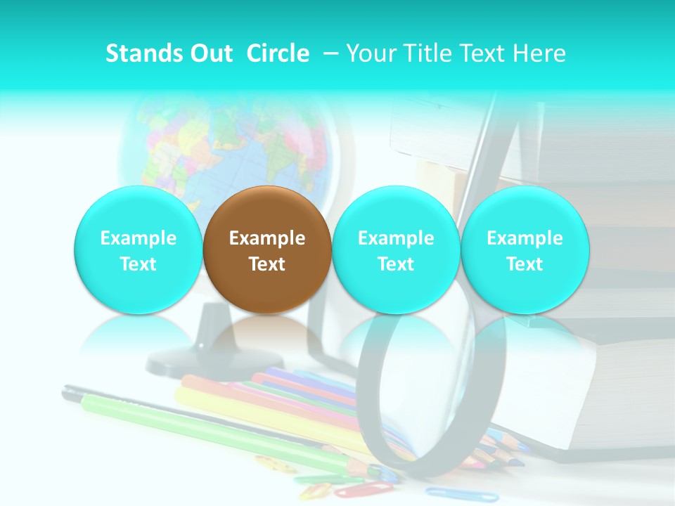 Magnifying Glass Teach Space PowerPoint Template