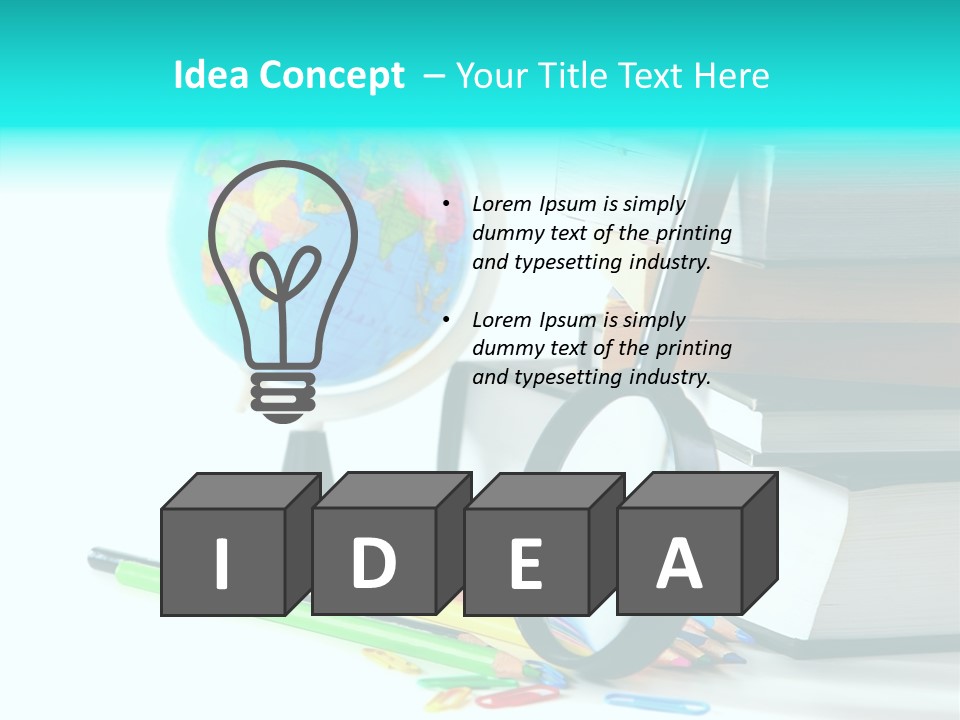 Magnifying Glass Teach Space PowerPoint Template