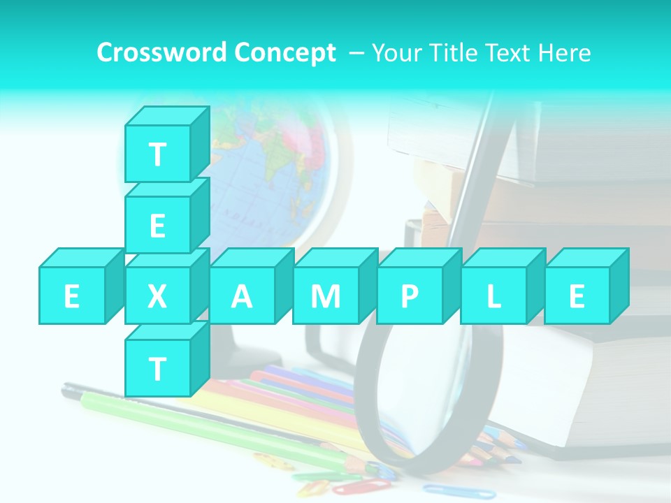 Magnifying Glass Teach Space PowerPoint Template
