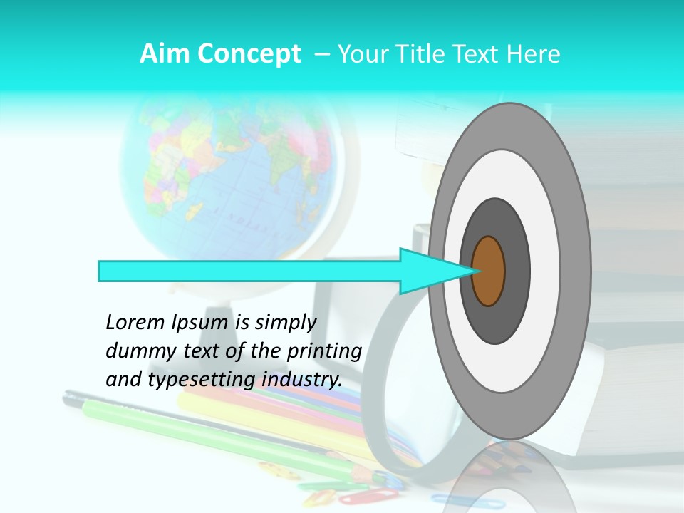 Magnifying Glass Teach Space PowerPoint Template