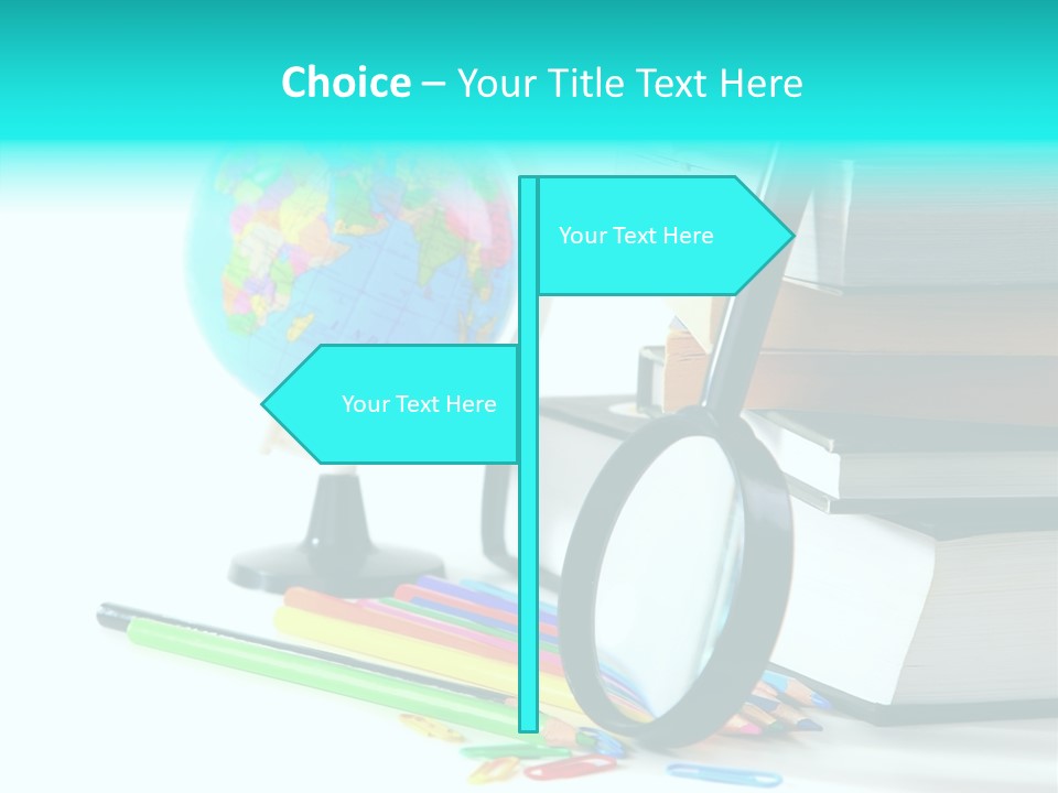 Magnifying Glass Teach Space PowerPoint Template