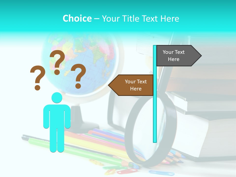 Magnifying Glass Teach Space PowerPoint Template