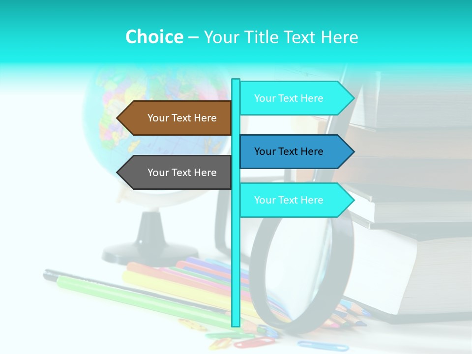 Magnifying Glass Teach Space PowerPoint Template