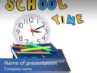 Book Lesson Pencil PowerPoint Template