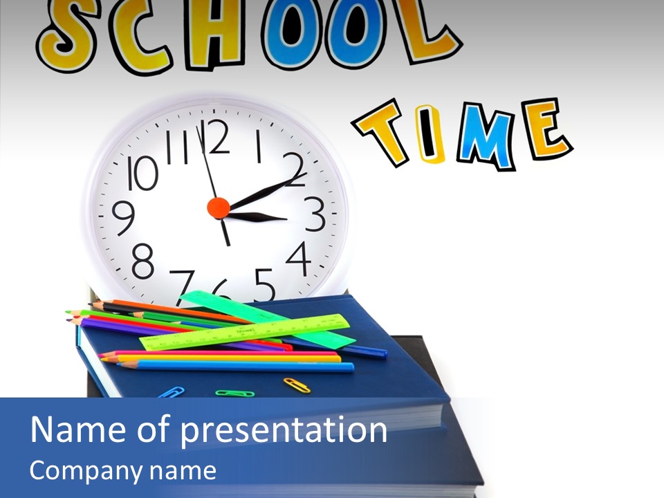 Book Lesson Pencil PowerPoint Template