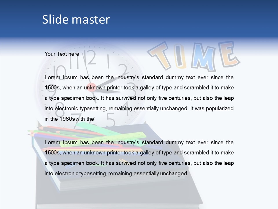 Book Lesson Pencil PowerPoint Template