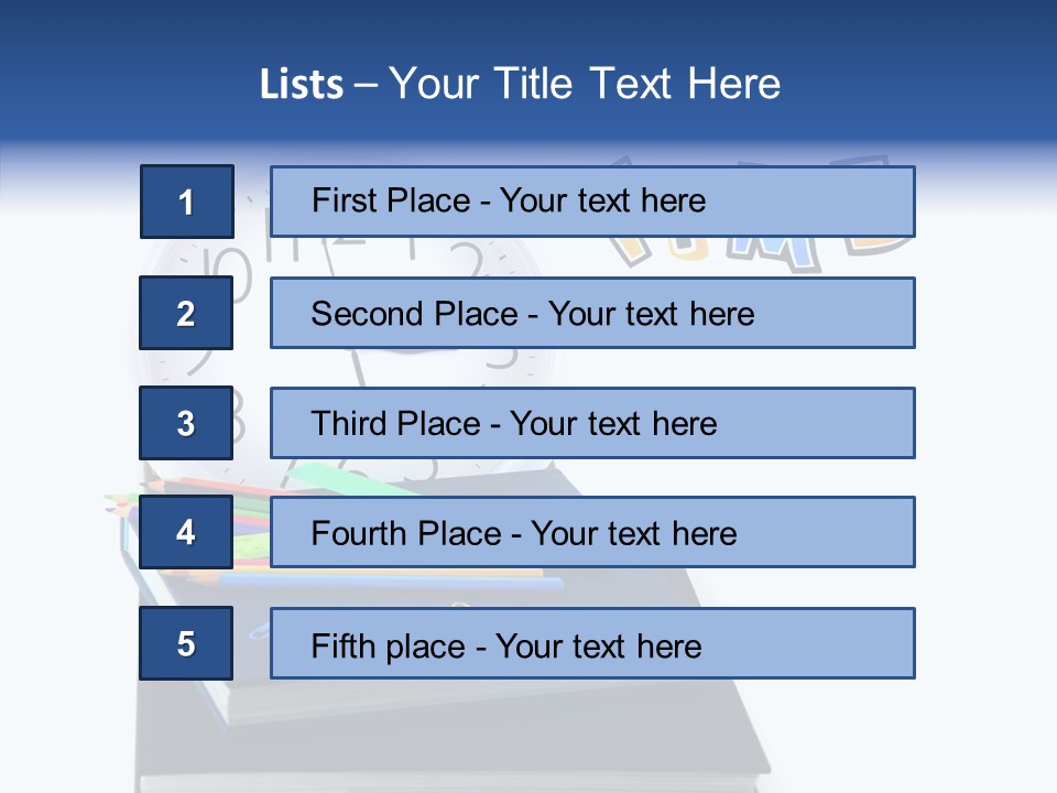 Book Lesson Pencil PowerPoint Template