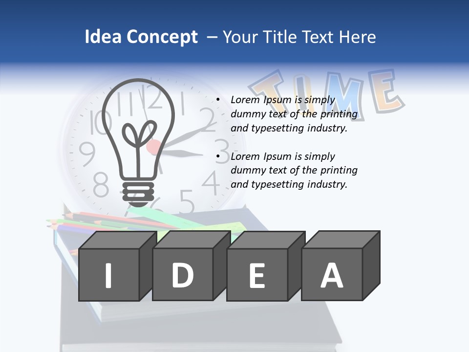 Book Lesson Pencil PowerPoint Template