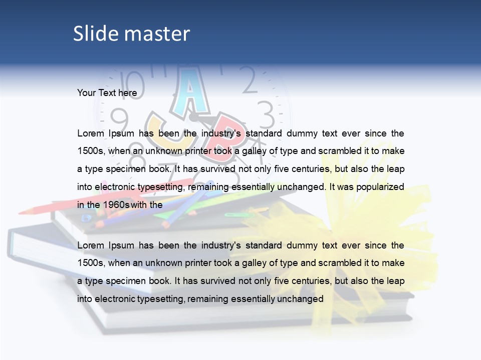 Isolated Pencil Teacher PowerPoint Template