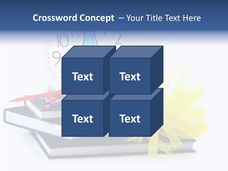 Isolated Pencil Teacher PowerPoint Template