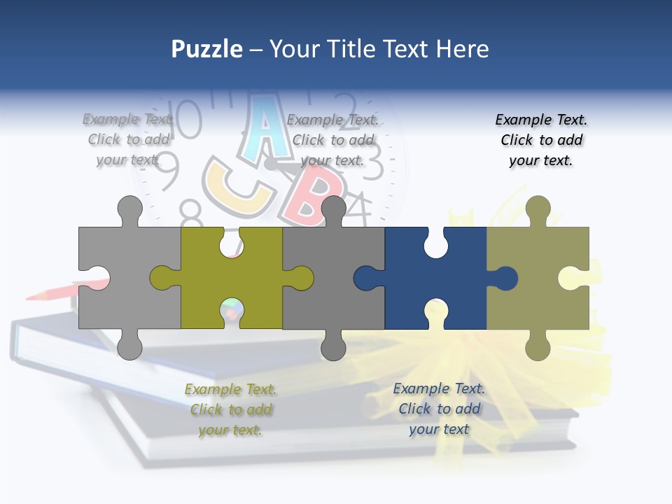 Isolated Pencil Teacher PowerPoint Template