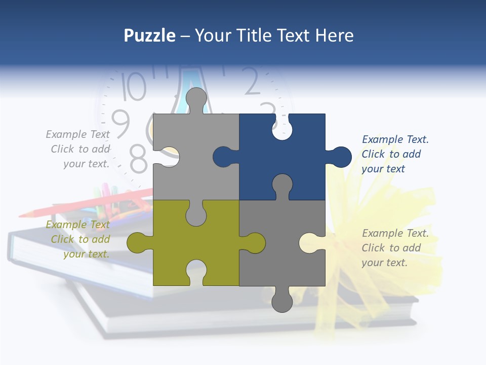 Isolated Pencil Teacher PowerPoint Template