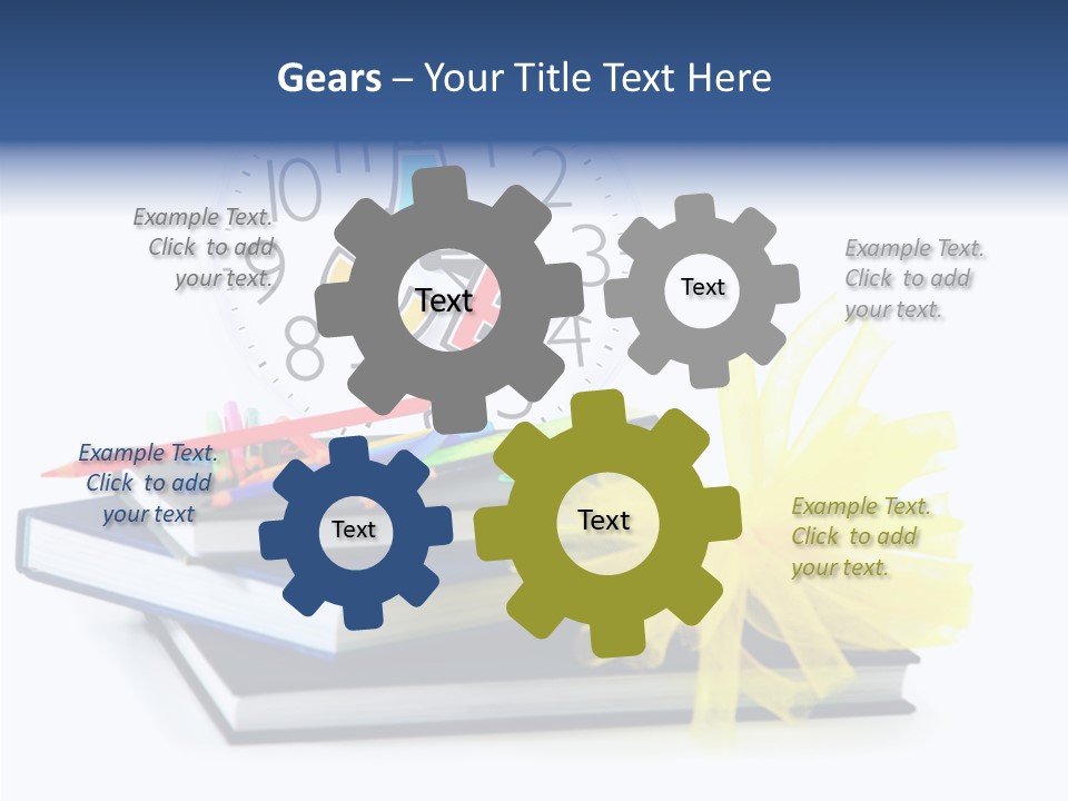 Isolated Pencil Teacher PowerPoint Template
