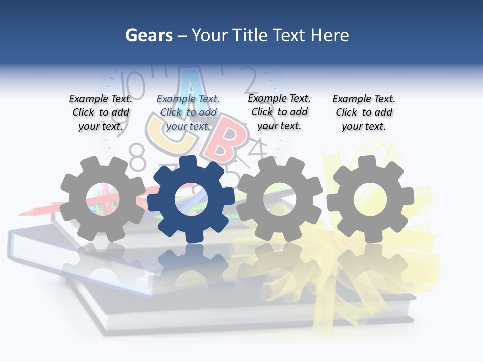 Isolated Pencil Teacher PowerPoint Template