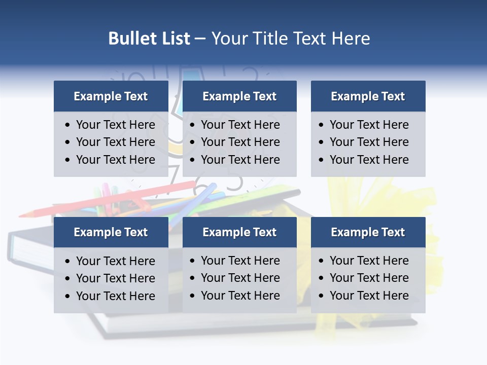 Isolated Pencil Teacher PowerPoint Template