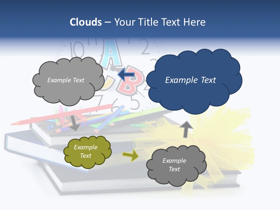 Isolated Pencil Teacher PowerPoint Template