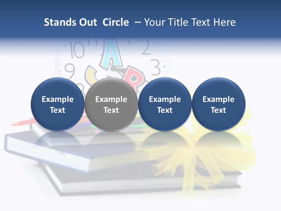 Isolated Pencil Teacher PowerPoint Template