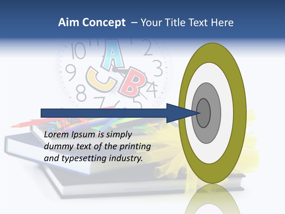 Isolated Pencil Teacher PowerPoint Template