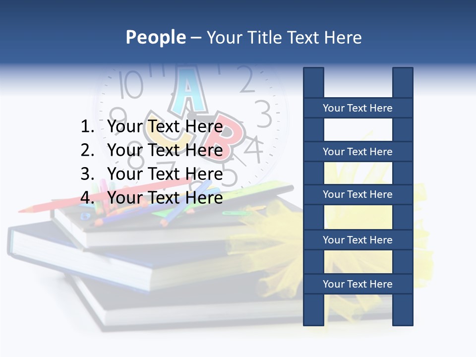 Isolated Pencil Teacher PowerPoint Template
