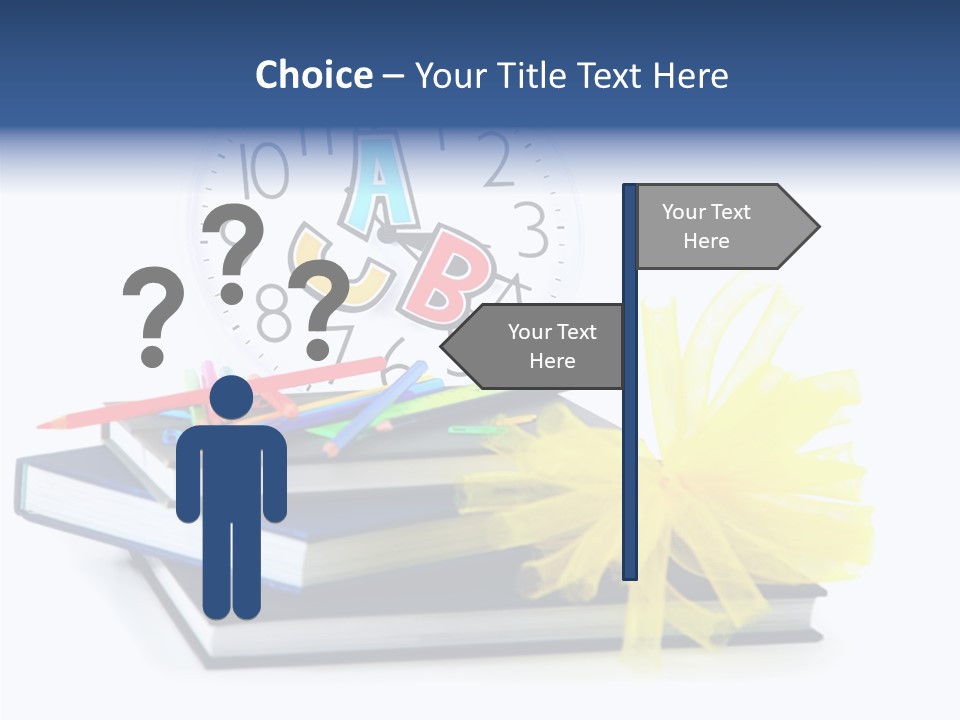 Isolated Pencil Teacher PowerPoint Template