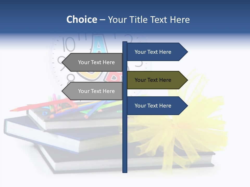 Isolated Pencil Teacher PowerPoint Template