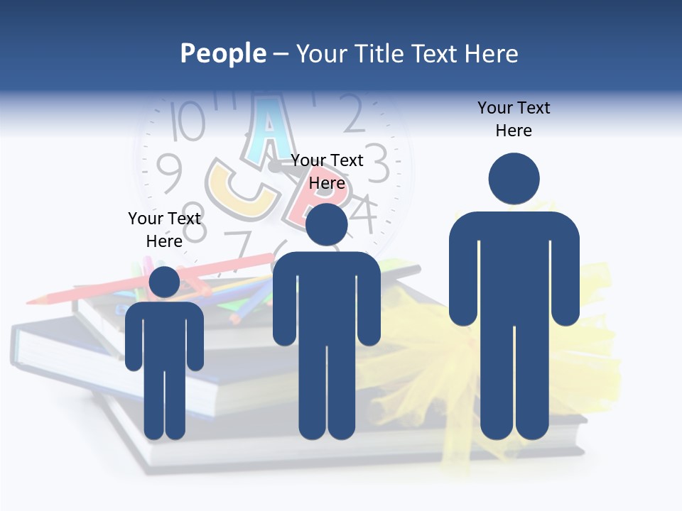 Isolated Pencil Teacher PowerPoint Template