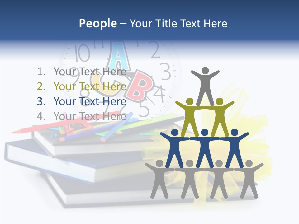 Isolated Pencil Teacher PowerPoint Template