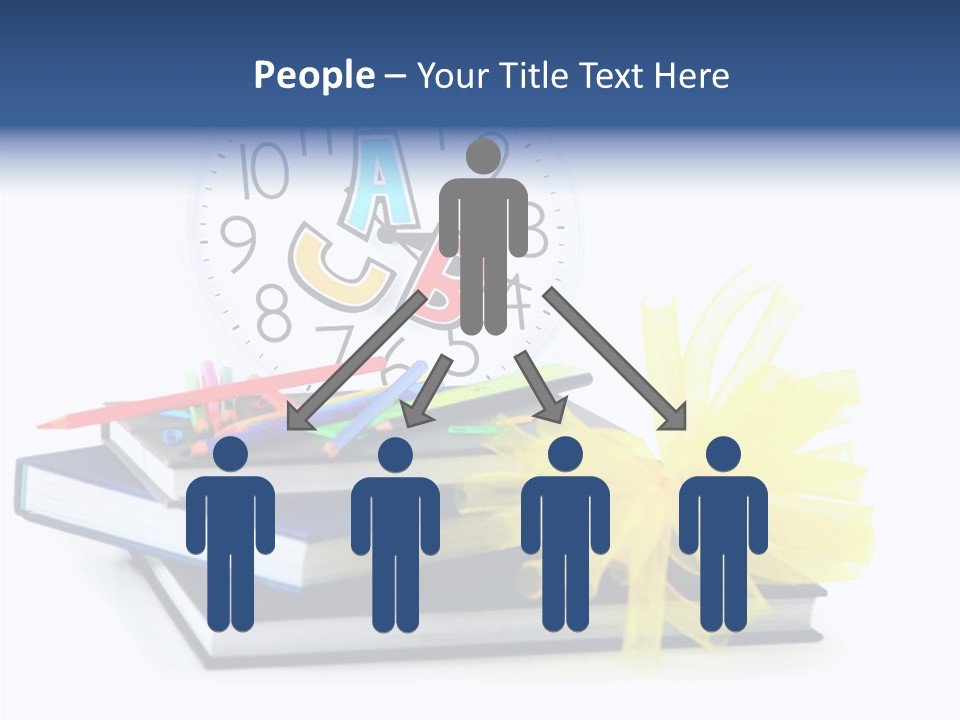 Isolated Pencil Teacher PowerPoint Template