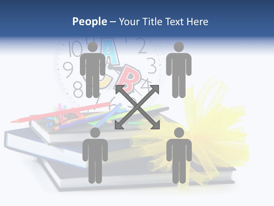 Isolated Pencil Teacher PowerPoint Template