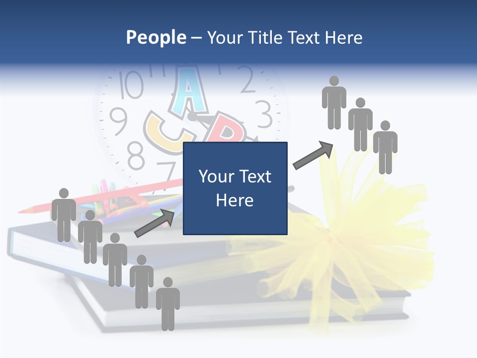 Isolated Pencil Teacher PowerPoint Template