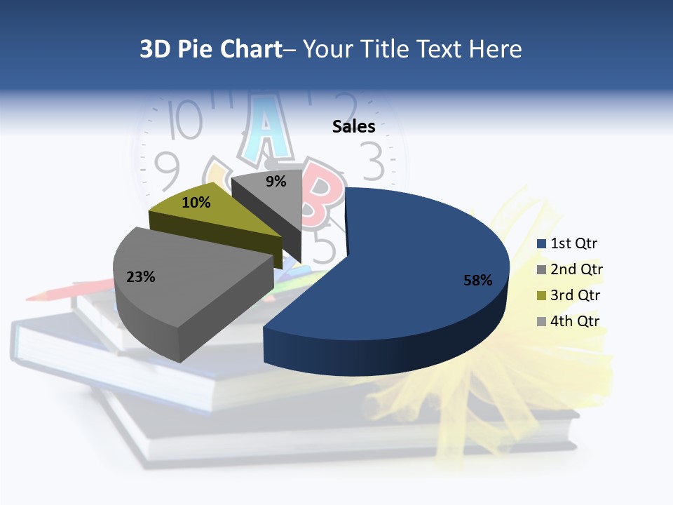 Isolated Pencil Teacher PowerPoint Template