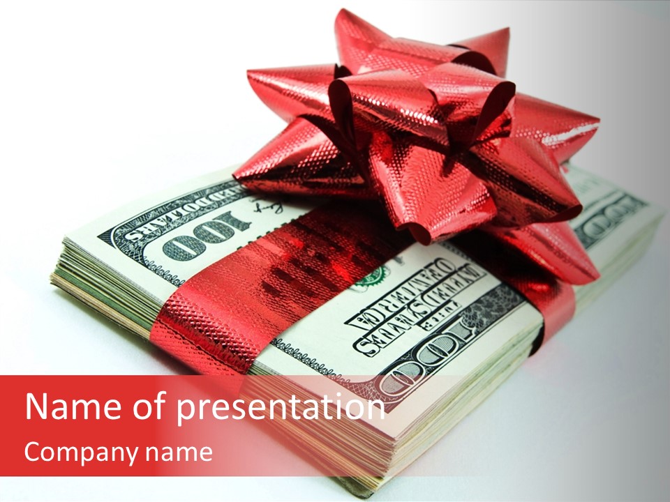 Christmas Bonus White PowerPoint Template